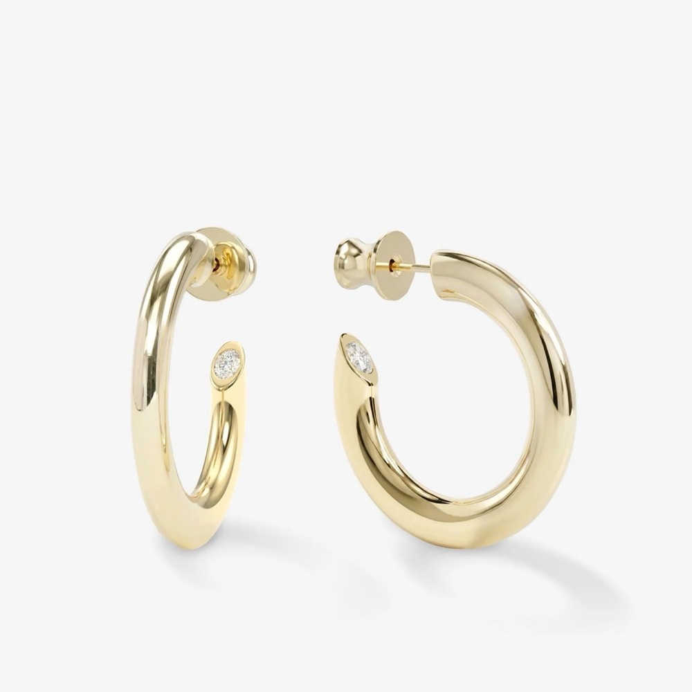 MELINDA MARIA NWT Beacon Hoops Gold 1”